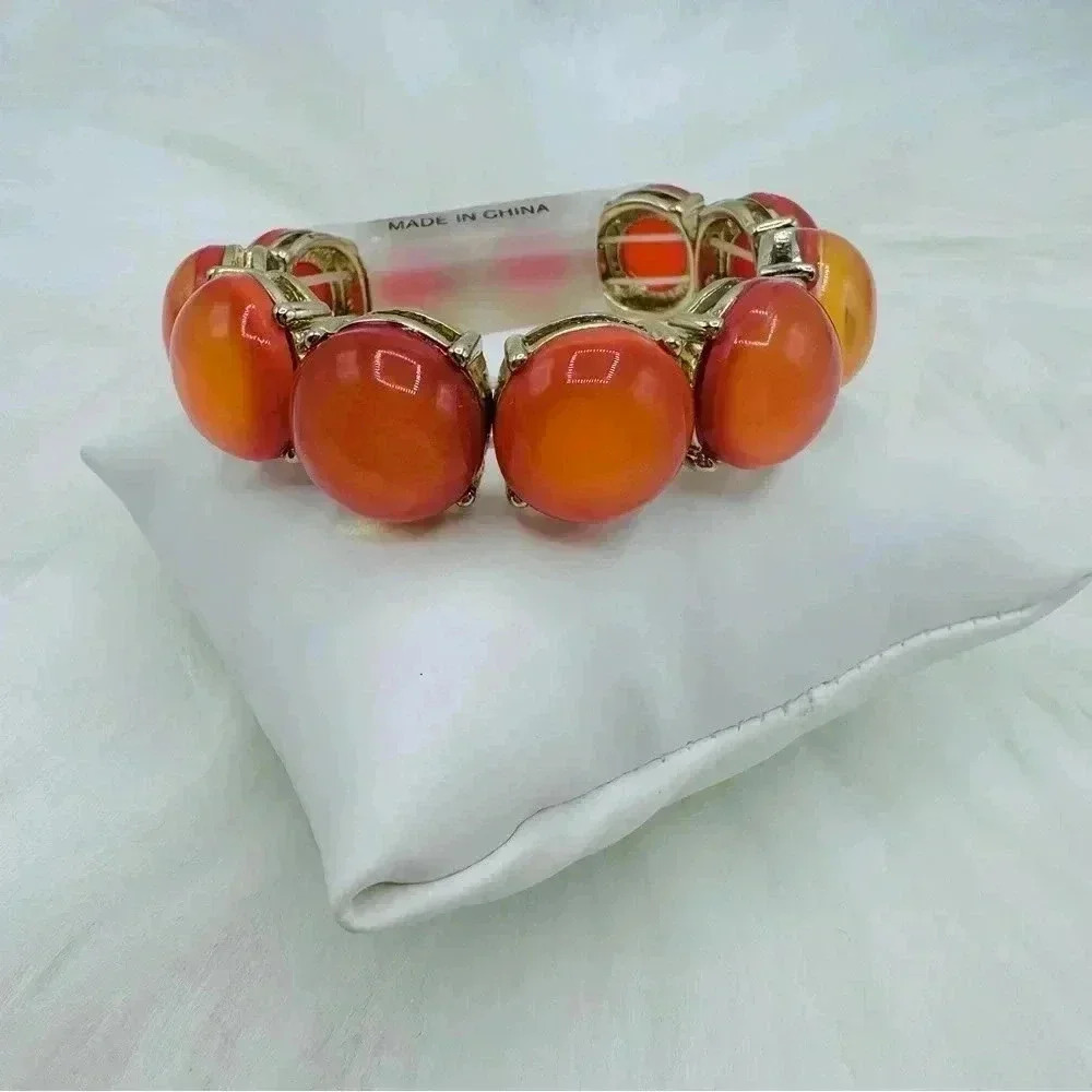 Sparkly Orange Fashion Bracelet